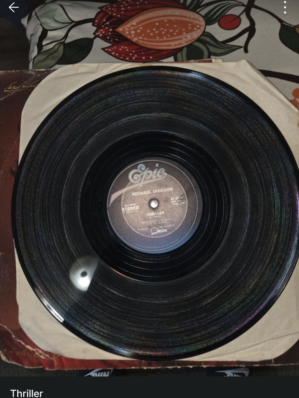 Epic Michael Jackson Black Vinyl Record